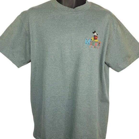 Mickey Mouse T Shirt Vintage 90s Walt Disney Embroidered Made In USA Mens Size L - Picture 1 of 8